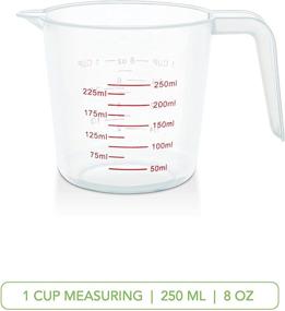 img 1 attached to 🥄 Convenient and Versatile 3-Piece BPA-Free Measuring Cups Set with Spout and Grip Handle