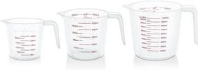 img 4 attached to 🥄 Convenient and Versatile 3-Piece BPA-Free Measuring Cups Set with Spout and Grip Handle