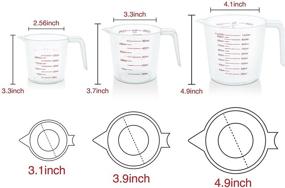 img 3 attached to 🥄 Convenient and Versatile 3-Piece BPA-Free Measuring Cups Set with Spout and Grip Handle