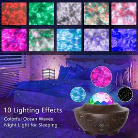 img 2 attached to 🌟 Transform Your Space with the Star Projector Night Light: Bluetooth Music Speaker, Remote Control, and LED Ocean Wave Projector for Bedroom, Parties, and Ambiance