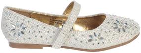 img 1 attached to Swea Pea & Lilli Girls Rhinestone Flats with Strap: Stylish and Sparkling Footwear