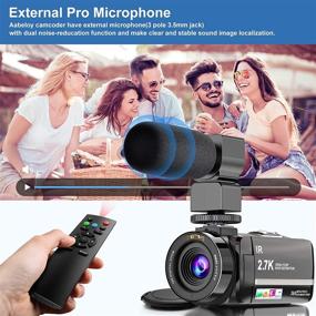 img 2 attached to Ultra HD 36MP Vlogging Camera for YouTube with Night Vision, Touch Screen, Digital Zoom, and Stabilizer - 2.7K Video Camcorder