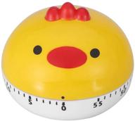 small digital kitchen timer - loud alarm, animal shape (yellow chicken), mechanical cooking timer – manual counters for precise kitchen timing logo