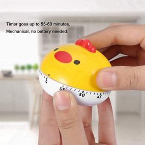 img 1 attached to Small Digital Kitchen Timer - Loud Alarm, Animal Shape (Yellow Chicken), Mechanical Cooking Timer – Manual Counters for Precise Kitchen Timing