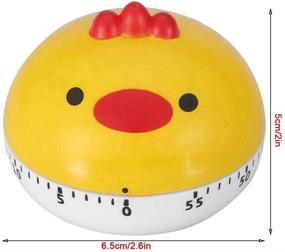 img 3 attached to Small Digital Kitchen Timer - Loud Alarm, Animal Shape (Yellow Chicken), Mechanical Cooking Timer – Manual Counters for Precise Kitchen Timing