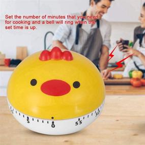 img 2 attached to Small Digital Kitchen Timer - Loud Alarm, Animal Shape (Yellow Chicken), Mechanical Cooking Timer – Manual Counters for Precise Kitchen Timing