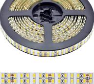 💡 dual row flexible led strip lights cri 92 24v 5630smds 1200 leds 5m/16.4ft super bright led tape lighting daylight white 6000k brighter than quad row led light strips логотип