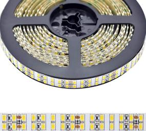 img 4 attached to 💡 Dual Row Flexible LED Strip Lights CRI 92 24V 5630SMDs 1200 LEDs 5M/16.4Ft Super Bright LED Tape Lighting Daylight White 6000K Brighter Than Quad Row LED Light Strips