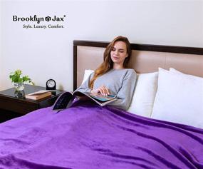 img 2 attached to 🛏️ Плед из флиса BROOKLYN + JAX: роскошный и уютный, очень мягкий и теплый