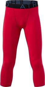 img 3 attached to ATHLIO Compression Shorts Active Baselayer Boys' Clothing : Active