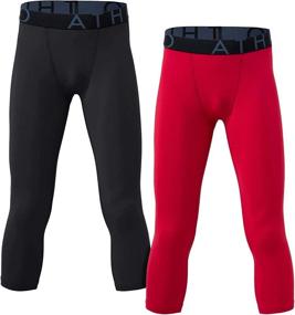 img 4 attached to ATHLIO Compression Shorts Active Baselayer Boys' Clothing : Active