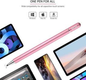 img 3 attached to 🖊️ Capacitive Disc Stylus Pen for Samsung Tablet and Apple iPad pro/iPad 6/7/8th/iPhone, Samsung Galaxy Tab A7/S7, Chromebook and Nintendo Switch - Pink