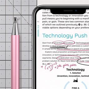 img 1 attached to 🖊️ Capacitive Disc Stylus Pen for Samsung Tablet and Apple iPad pro/iPad 6/7/8th/iPhone, Samsung Galaxy Tab A7/S7, Chromebook and Nintendo Switch - Pink