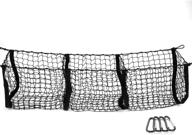 🚗 эффективный органайзер багажника: mictuning 3 кармана сетка для хранения с бесплатными металлическими карабинами - идеально подходит для автомобилей, внедорожников и пикапов. логотип