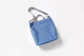 img 2 attached to Jeelow Canvas Tote Double Handles Women's Handbags & Wallets and Shoulder Bags