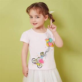 img 2 attached to 👕 Sampheya Toddler T-Shirts with Balloon Sleeves - Girls' Clothing for Tops, Tees, and Blouses