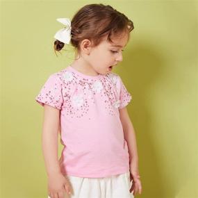 img 3 attached to 👕 Sampheya Toddler T-Shirts with Balloon Sleeves - Girls' Clothing for Tops, Tees, and Blouses