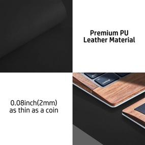 img 2 attached to 🖊️ Non-Slip PU Leather Desk Blotter, Waterproof Desk Writing Pad - Ideal for Office and Home Use | Black (31.5" x 15.7")