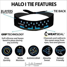 img 2 attached to 🧢 Halo I Tie Sweatband: Custom Fit and No-Slip for Both Men and Women - Black