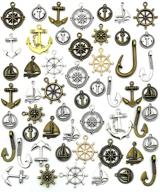 ⚓ nautical anchor rudder helm compass charms: 100g mixed ship anchor wheel pendants for diy jewelry making logo