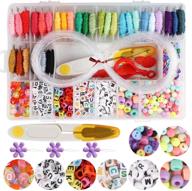 colorful diy bracelet making beads kit, handcrafted necklaces with alphabet letter 🎁 beads, weefun 30 multi-color embroidery floss bracelets string kit for christmas birthday gift logo