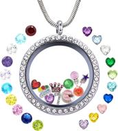 🎁 personalized floating locket necklace: perfect birthday gift for girls of all ages from 6th to 30th! logo