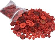 levylisa assorted red buttons mix: small, medium, kids and children, sewing and crafts - 500 pcs logo