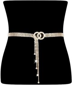 img 4 attached to Rhinestone Diamond Fashion Crystal WHIPPY Women's Accessories and Belts