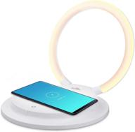 white led desk lamp with wireless charger for most compatible devices - bedside lamp with wireless charging capability логотип