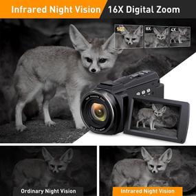 img 1 attached to 📷 Aepannay 4K Video Camera Camcorder: Enhanced Vlogging, 48MP 60FPS WiFi, Night Vision, Touch Screen - YouTube Digital Camera with 16X Zoom, Microphone, Remote Control & 2 Batteries