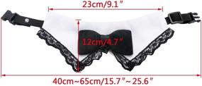 img 2 attached to Segarty Dog Bowties, Holiday Bowtie Neckties, Adjustable Pet White Collar with Lace - Enhancing Grooming Accessory for Cats and Dogs