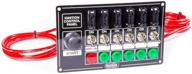 🏎️ quickcar racing products 50-864 ignition panel black with fuse, start button, and lights logo