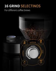 img 3 attached to ☕ Precision at your Fingertips: SHARDOR Electric Burr Coffee Grinder 2.0 - Black