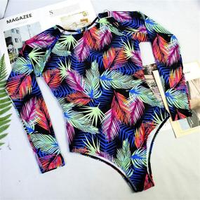 img 2 attached to Tengweng Fashion Floral Swimsuit Swimwear: Stylish Women's Clothing for Summer