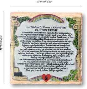 img 3 attached to 🐾 Pet Memorial Plaque by BANBERRY DESIGNS - The Rainbow Bridge Story - Desktop Keepsake for the Loss of a Beloved Dog or Cat