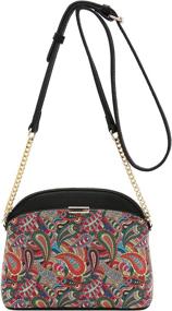 img 3 attached to Paisley Print Small Crossbody Chain Women's Handbags & Wallets in Crossbody Bags