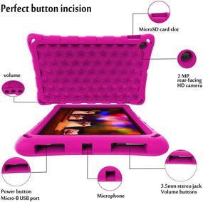 img 1 attached to 📱 DJ&RPPQ Pink Light Weight Shock Proof Case for Latest Model 10 Inch Tablet (9th/7th/5th Generation)