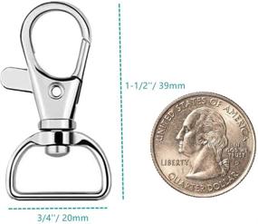 img 3 attached to 🔗 Pack of 60 Swivel Snap Hooks for Lanyards and Sewing Projects - Premium Quality with 3/4” Inside Width