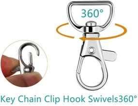 img 2 attached to 🔗 Pack of 60 Swivel Snap Hooks for Lanyards and Sewing Projects - Premium Quality with 3/4” Inside Width