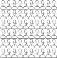 🔗 pack of 60 swivel snap hooks for lanyards and sewing projects - premium quality with 3/4” inside width logo