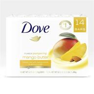 🥭 dove mango butter beauty bar: ultra-moisturizing solution for dry skin - 3.75 oz (14 bars) logo