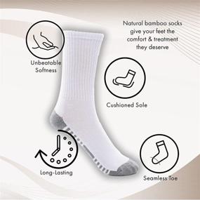 img 1 attached to Bamboo Cushioned Athletic Socks Seamless