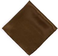 🎩 cocoa brown silk pocket square: elevate your style with men's accessories logo