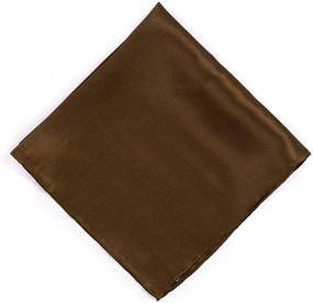 img 4 attached to 🎩 Cocoa Brown Silk Pocket Square: Elevate Your Style with Men's Accessories