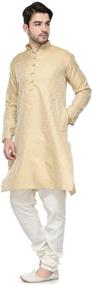 img 4 attached to Jacquard Kurta Pajama India Clothing Men's Clothing in Sleep & Lounge