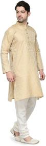 img 3 attached to Jacquard Kurta Pajama India Clothing Men's Clothing in Sleep & Lounge