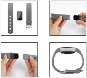 img 2 attached to AK Fitbit Charge 2 Браслет: Стильный аксессуар для браслета Fitbit Charge 2, большой/маленький (Без трекера)