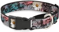 🌸 pink filigree flower martingale dog collar by buckle-down: stylish and functional! logo