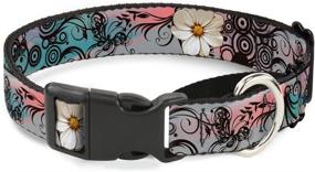 img 2 attached to 🌸 Pink Filigree Flower Martingale Dog Collar by Buckle-Down: Stylish and Functional!