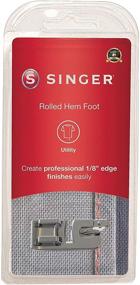 img 3 attached to 🧵 SINGER Narrow Rolled Hem Foot - 1/8 Inch Hem for Low-Shank Sewing Machines - Ideal for Light to Medium Weight Fabrics & Couching Over Narrow Cords - Easy Sewing